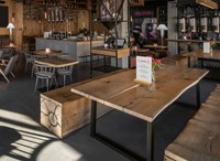 Menukaarthouder IEZZY tafeldisplay A4 hout-3