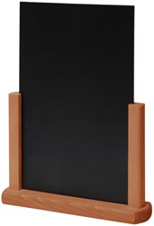 Krijtbord klein staand A5 lichtbruin hout