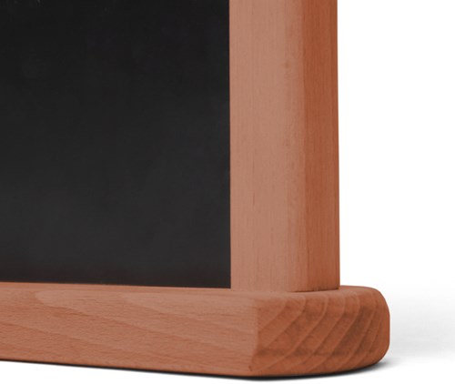 Krijtbord klein staand A5 lichtbruin hout-3