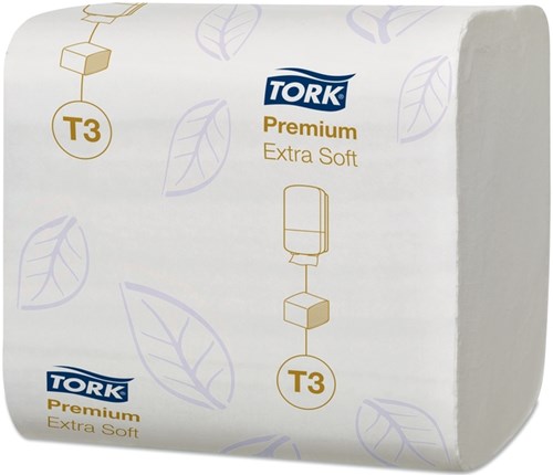 Toiletpapier Tork T3 gevouwen Premium Extra Soft 2-laags 30x252vel 114276-2
