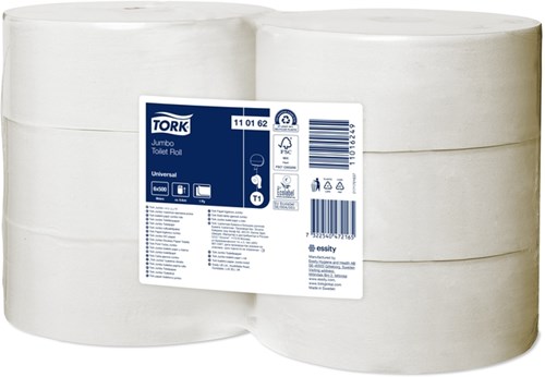Toiletpapier Tork Jumbo T1 Universal 1-laags 500m wit 120160