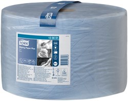 Poetspapier Tork Wiping Plus W1 2-laags 1500vel blauw 130051