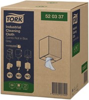 Reinigingsdoek Tork Industrial Combi W1/2/3 nonwoven 390vel grijs 520337-2