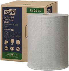 Reinigingsdoek Tork Industrial Combi W1/2/3 nonwoven 390vel grijs 520337