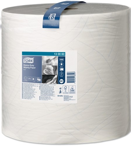Poetspapier Tork Heavy-Duty W1 2-laags 1000vel wit 130060
