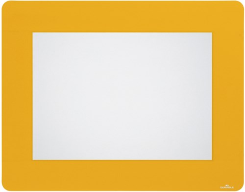 Vloersticker Durable kader voor A4 documenten verwijderbaar geel 10 stuks