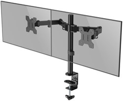 Monitor arm 2 schermen 17-27 inch zwart Quantore