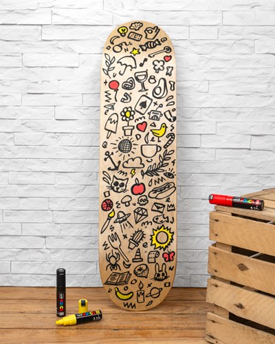 Posca paintmarker PC1-MC set van 8 markers in geassorteerde basiskleuren zwart-3