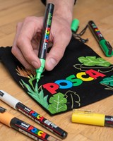 Posca verfstiften PC-3M etui van 4 stuks in geassorteerde kleuren zwart-5