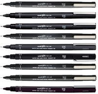 Fineliner Uni-ball Pin beitelpunt 3mm zwart-2