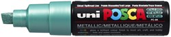Verfstift uni-ball Paint Marker op waterbasis Posca PC-8K groen dekkend 6 stuks