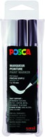 Posca paintmarker PCF-350 brush tip assorti 3 stuks zwart