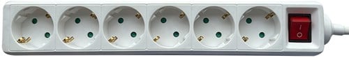 Stekkerdoos BRASQ 6 voudig 1.4 meter wit
