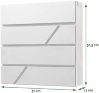 Brievenbus BRASQ PB200 Deluxe wit-2