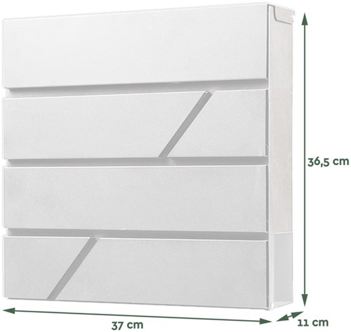 Brievenbus BRASQ PB200 Deluxe wit-2