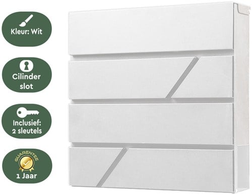 Brievenbus BRASQ PB200 Deluxe wit-3