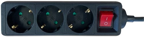 Stekkerdoos BRASQ 3 voudig 1.4 meter zwart