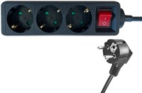 Stekkerdoos BRASQ 3 voudig 1.4 meter zwart-1