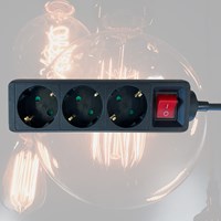 Stekkerdoos BRASQ 3 voudig 1.4 meter zwart-4