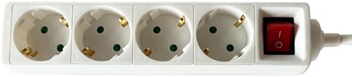 Stekkerdoos BRASQ 4 voudig 1.4 meter wit