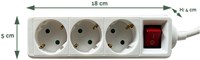Stekkerdoos BRASQ 3 voudig 1.4 meter wit-2