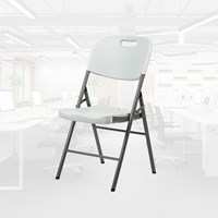 Klapstoel BRASQ FC200 wit-rvs-3