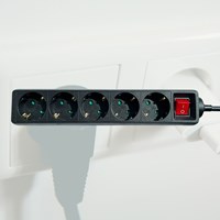 Stekkerdoos BRASQ 5 voudig 3 meter zwart-3