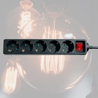 Stekkerdoos BRASQ 5 voudig 3 meter zwart-4