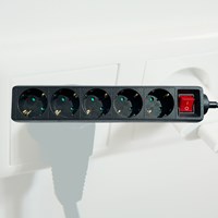 Stekkerdoos BRASQ 4 voudig 1.4 meter zwart-3