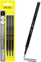 Gelschrijvervulling Online Magixx 0.7mm zwart blister à 3 stuks