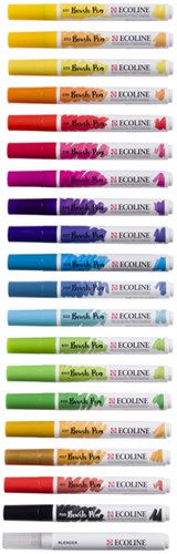 Brushpen Talens Ecoline landschap etui à 20 kleuren