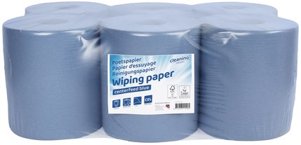 Poetspapier Cleaninq midi 1-laags 20cmx300m blauw