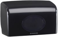 Toiletpapierdispenser Aquarius duo voor kleine rollen zwart 7191-2