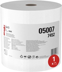 Poetsrol WypAll L40 PowerClean 1-laags 31 5cmx232m 750vel wit 7452