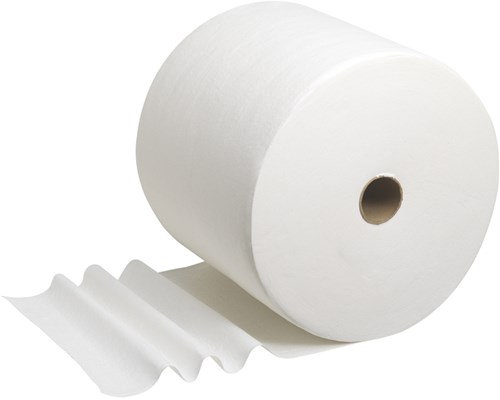 Poetsrol WypAll L40 PowerClean 1-laags 31 5cmx232m 750vel wit 7452-3