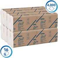 Handdoek Scott Z-vouw 1-laags 23x23 5cm 16x250stuks wit 1804-2