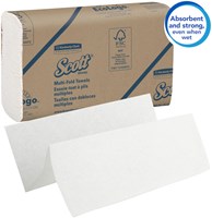 Handdoek Scott Z-vouw 1-laags 23x23 5cm 16x250stuks wit 1804-3