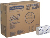 Handdoek Scott Z-vouw 1-laags 20x31 5cm 25x175stuks wit 6633