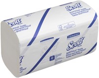 Handdoek Scott Z-vouw 1-laags 20x31 5cm 25x175stuks wit 6633-3