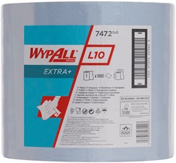 Poetsrol WypAll L10 EXTRA 1-laags 23 5cmx380m 1000vel blauw 7472