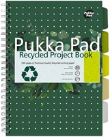 Collegeblok met tabbladen A4 5-tabs 4-gaats lijn 200 pagina's 80gr Pukka Pad Recycled