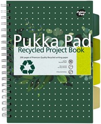 Collegeblok met tabbladen B5 lijn 4-tabs 200 pagina's 80gr groen