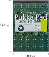 Schrijfblok A4 lijn 4-gaats 100 vel 80gr Pukka Pad Recycled-3