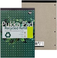 Schrijfblok A4 lijn 4-gaats 100 vel 80gr Pukka Pad Recycled-2