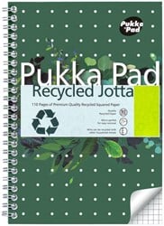 Spiraalblok A5 ruit 5x5mm 110 pagina's 80gr groen Pukka Pad Jotta