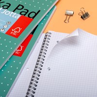 Collegeblok Pukka Pad Jotta A4 ruit 5x5mm 4-gaats 200 pagina's 80gr groen-2
