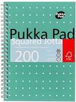 Spiraalblok A5 ruit 5x5mm 200 pagina's 80gr groen Pukka Pad Jotta