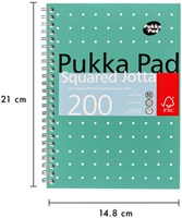 Spiraalblok A5 ruit 5x5mm 200 pagina's 80gr groen Pukka Pad Jotta-3