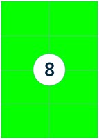 Etiket Rillprint 105x74mm fluorgroen 800 etiketten-3