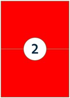 Etiket Rillprint 210x148mm fluorrood 200 etiketten-3